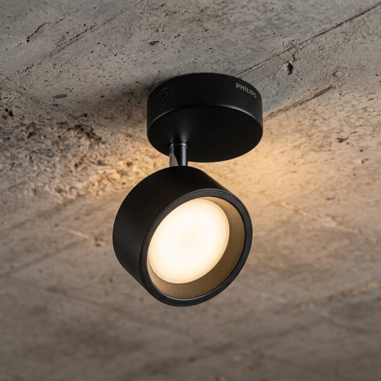 Lámpara de Techo Signify "Bracia Spot" 1x5,5W 2700º Negro [PH-8720169174740