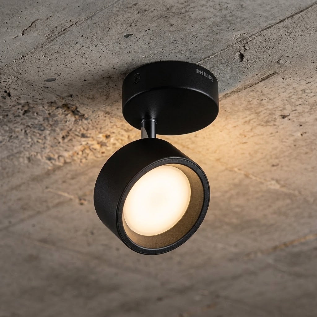 Lámpara de Techo Signify "Bracia Spot" 1x5,5W 2700º Negro [PH-8720169174740