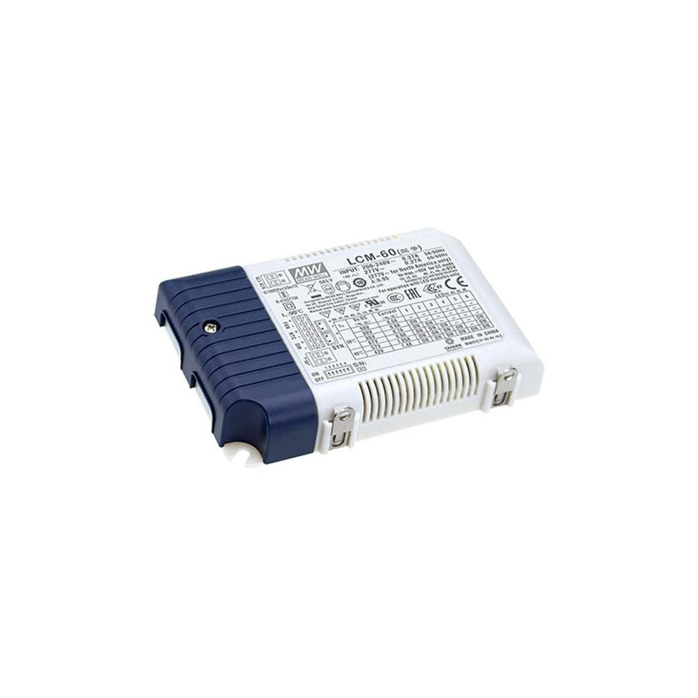 LCM-60U Led Driver MEANWELL Entrada 90-132VAC Salida 2-90VDC Corriente Constante 500-1400mA 50W PFC Regulable 0-10V-PWM-Res