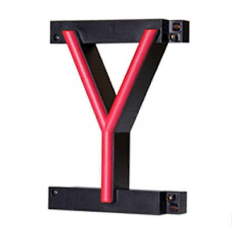 Letra LED Neon Y Ancho 105Mm Alto 161Mm Fondo 38Mm - -