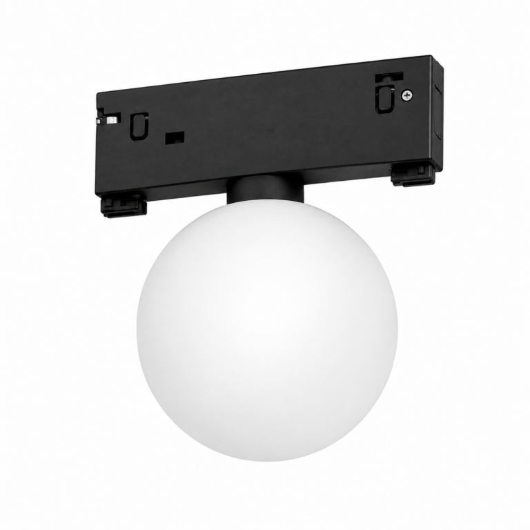 Luminaria LED Carril Magnético 10mm 9W 80Lm/W 360º 48VDC CCT (Tonalidad Luz Ajustable) Acabado Negro