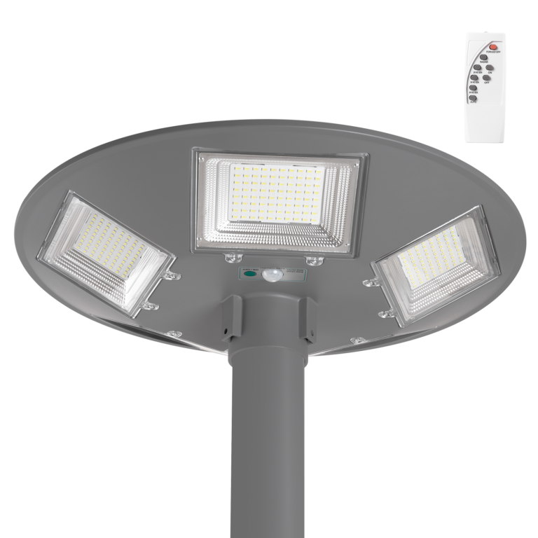 Luminaria Solar LED 150W 15000Lm 6000ºK IP67 Panel: 6V 18W Batería: 3,2V 15000MaH Gris