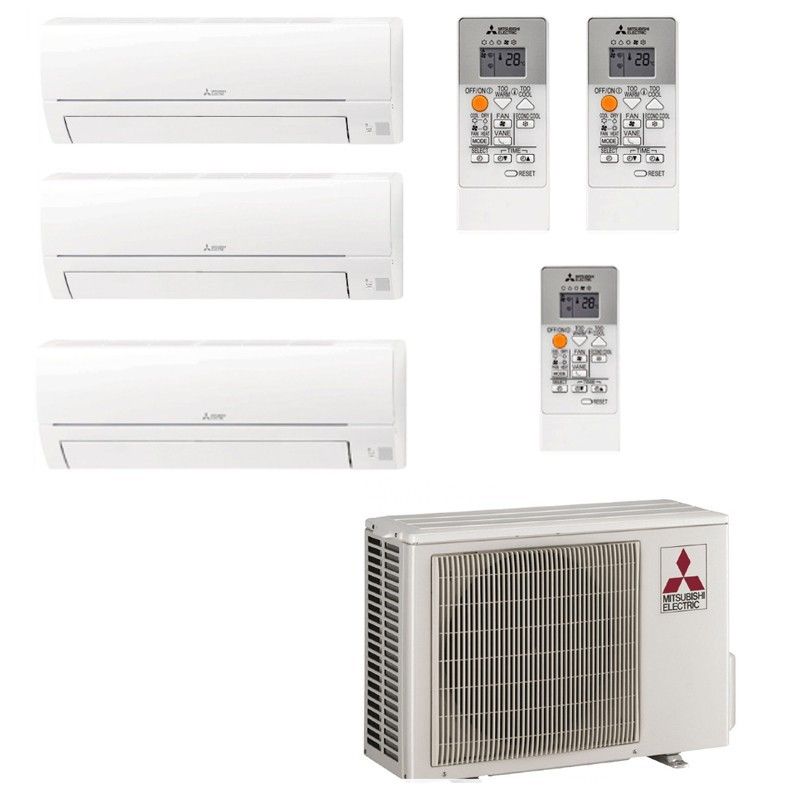 Multi Split 3X1 Mitsubishi MXZ-3HA50VF+3 Ud interiores MSZ-HR25VFK