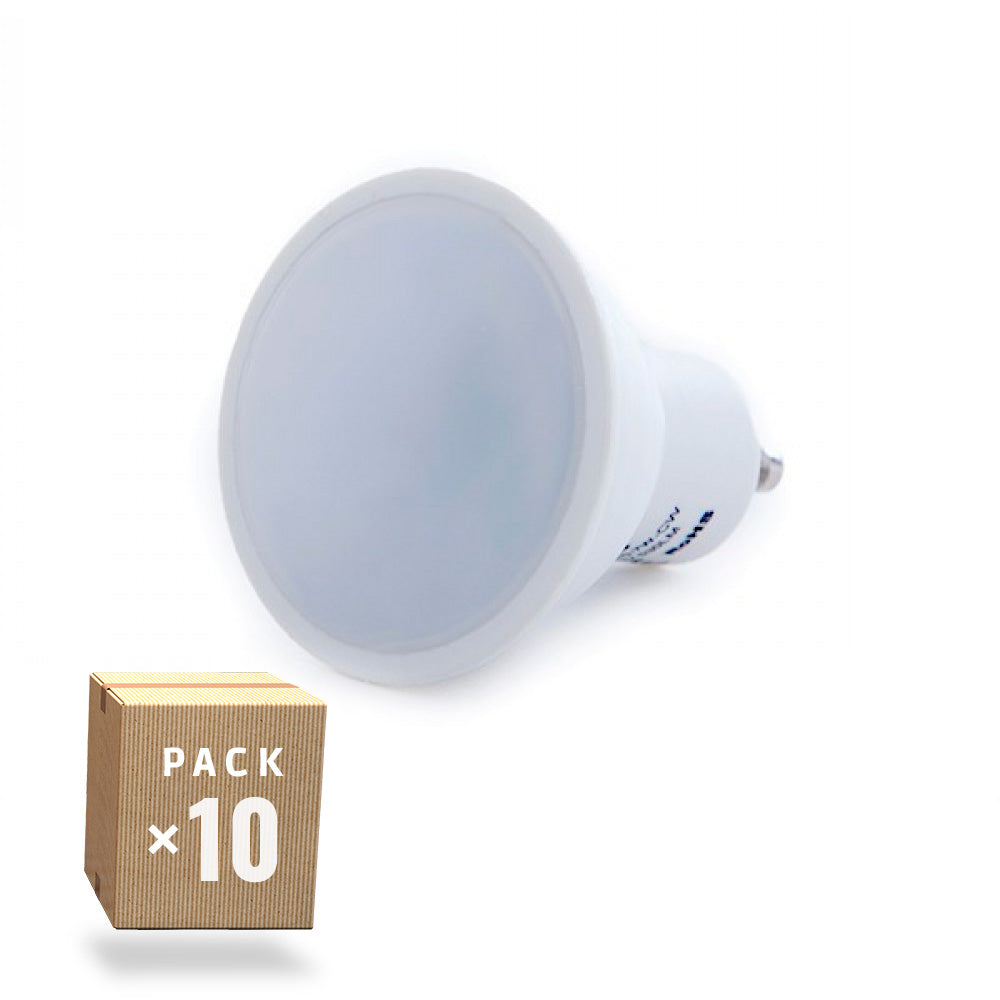 Pack 10 Bombillas LED GU10 7W 520Lm 6000ºK 10 40.000H