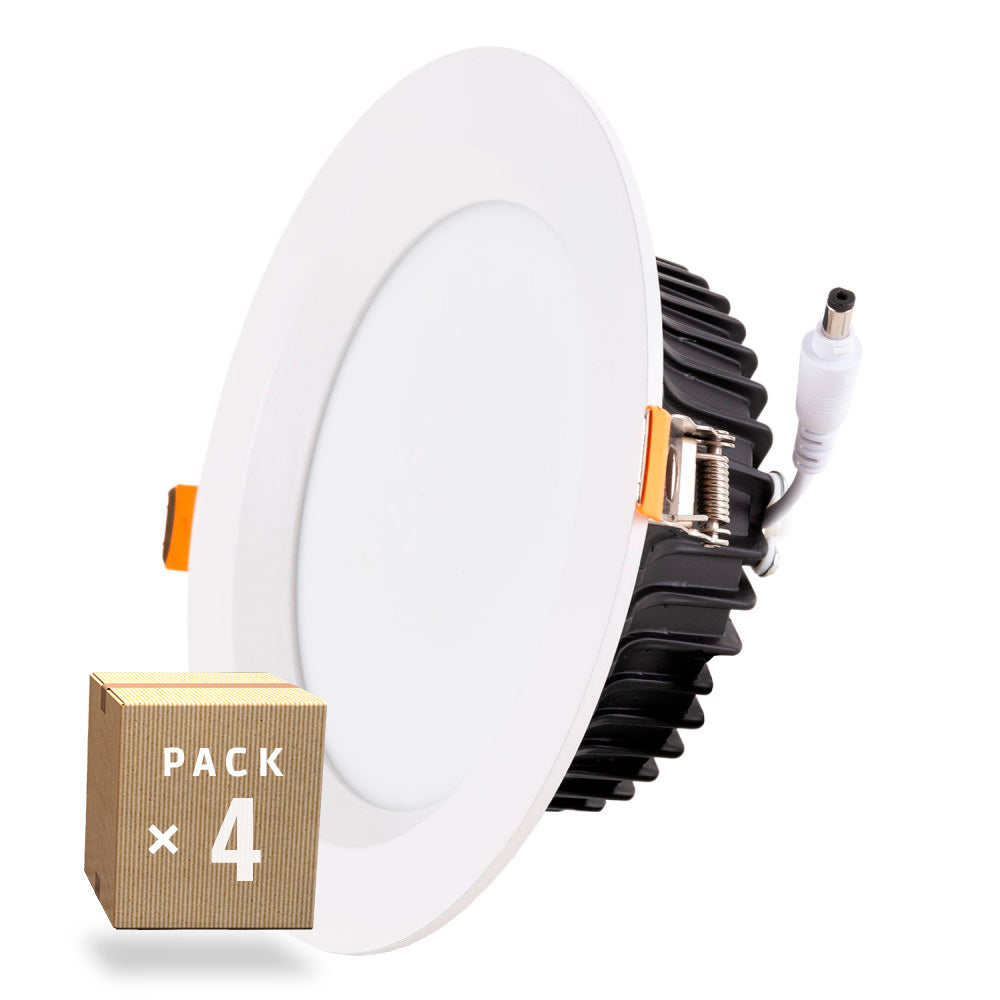 Pack 4 Downlights LED 24W 2.160Lm 6000ºK IP65 Baños/Cocinas 50.000H