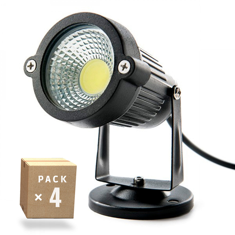 Pack 4 Focos LED Jardín 5W 450Lm 6000ºK 40.000H