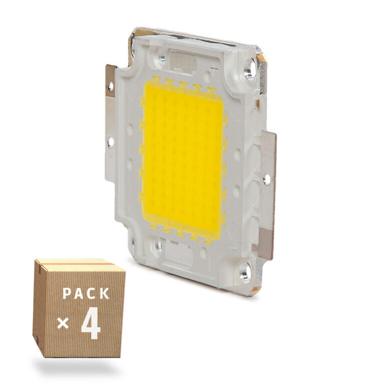 Pack 4 LEDs High Power 50W 5000Lm 6000ºK COB30 50.000H