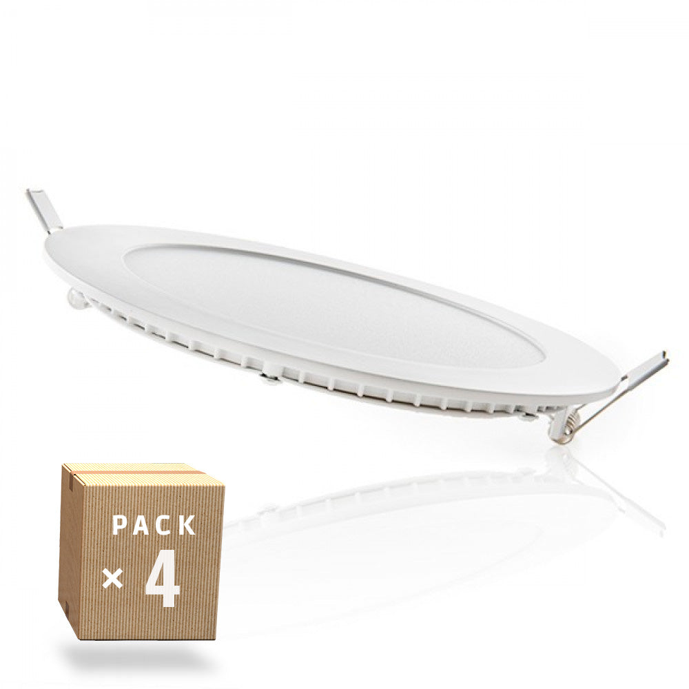 Pack 4 Placas LED 12W 1200Lm 6000ºK 40.000H