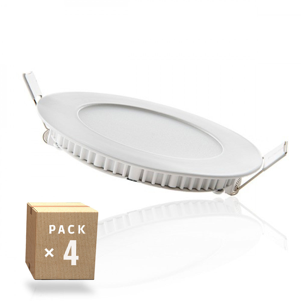 Pack 4 Placas LED 6W 600Lm 6000ºK 40.000H