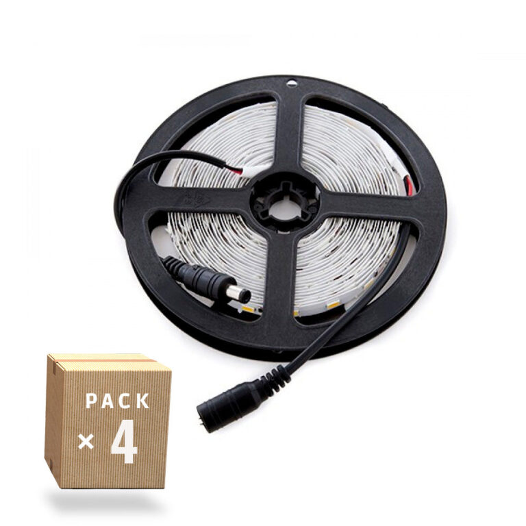 Pack 4 Tiras LED 72W 3780Lm 6000ºK 300 X SMD5050 12VDC x5M 40.000H