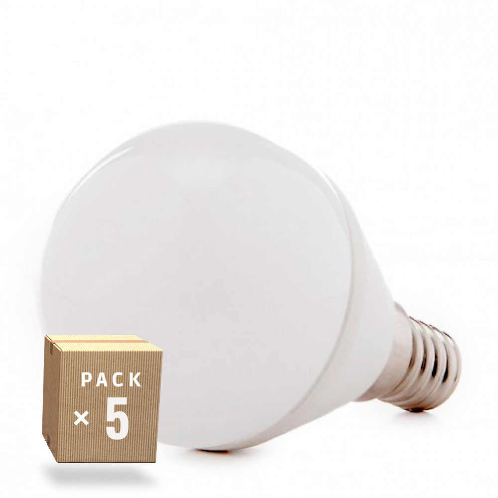 Pack 5 Bombillas LED E14 7W 500Lm 6000ºK 40.000H