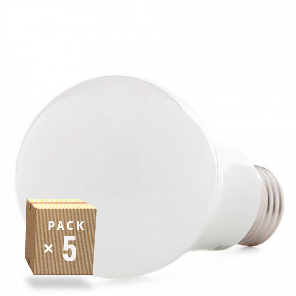 Pack 5 Bombillas LED E27 9W 1000Lm 6000ºK 40.000H