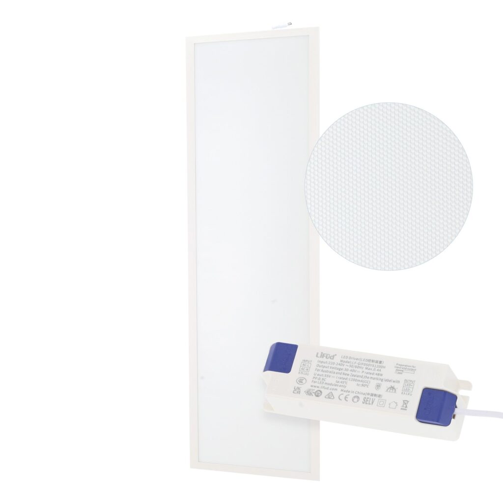 Panel LED 50W 5000Lm 6000ºK 120X30Cm 40.000H Driver Lifud UGR17