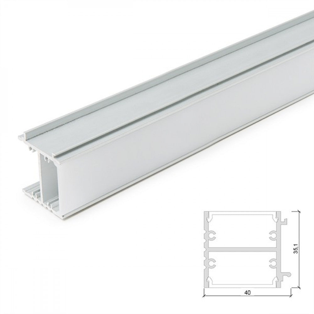 Perfíl Aluminio Espejos Opal x 1M