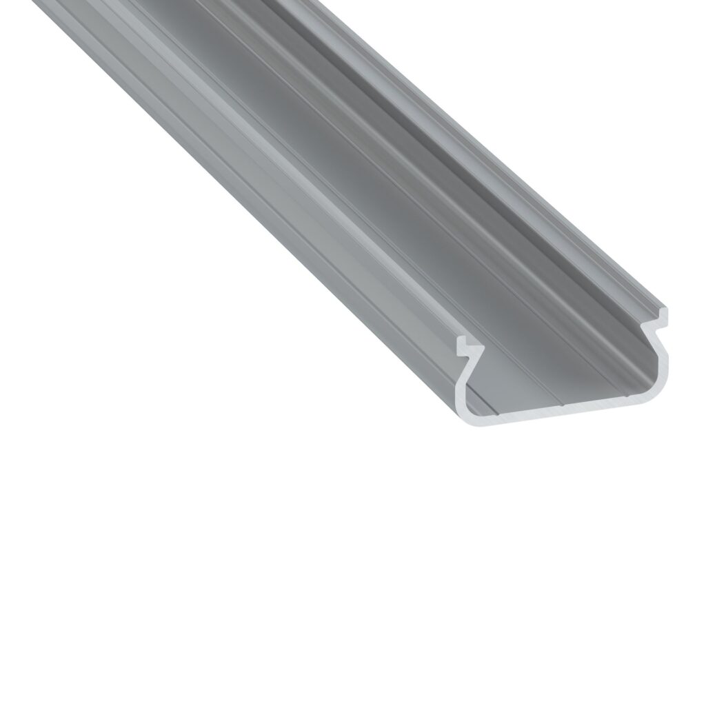 Perfíl Aluminio KIMERA-ORRE Anodizado Plata con Difusor Opal y Tapones 2,02M
