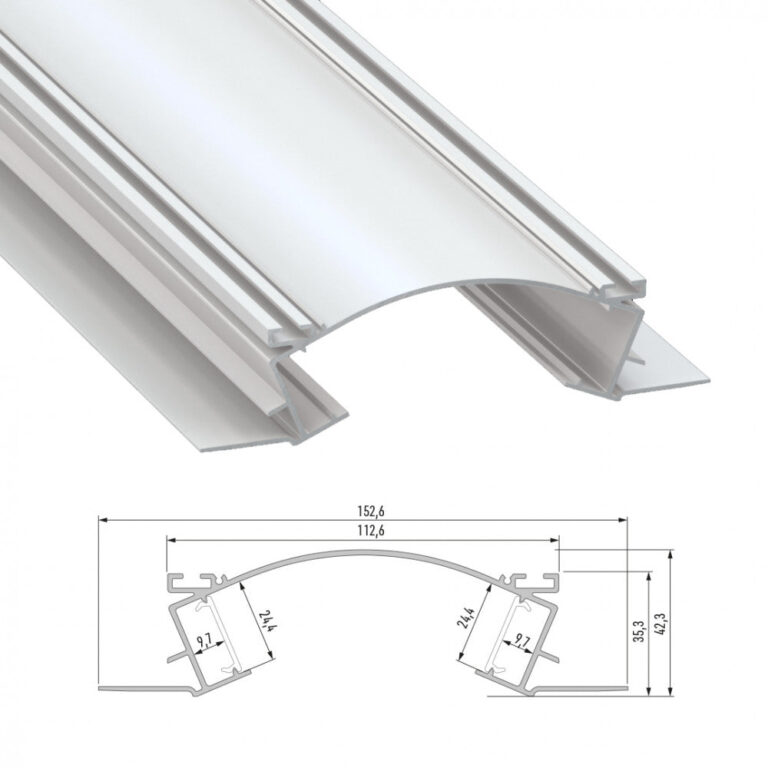 Perfíl Aluminio VEDA 2,02M - Anodizado Plata