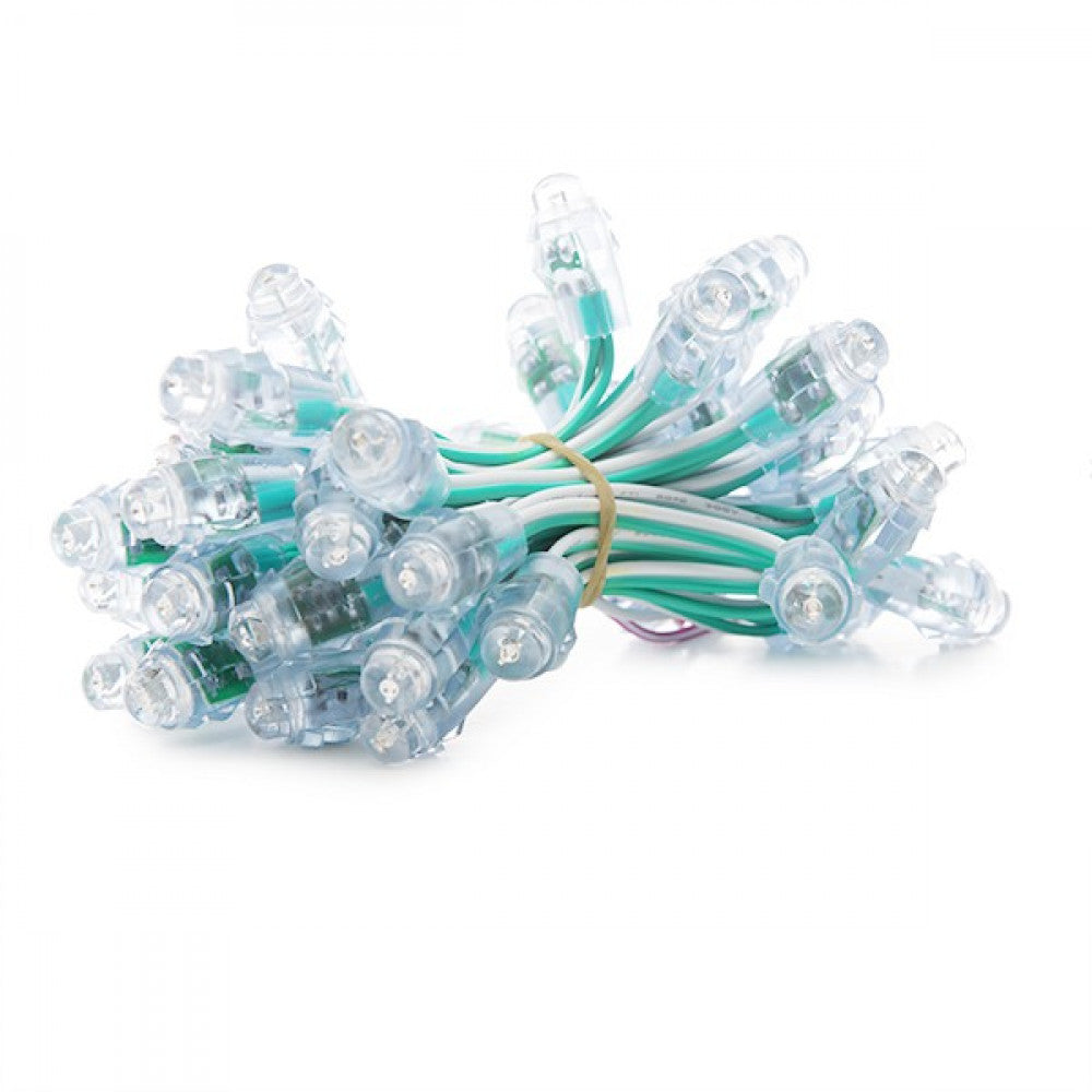 Pixel LED 0.1W 2Lm 12Mm 5V Epistar (Cadena 40 Unidades) Verde 50.000H