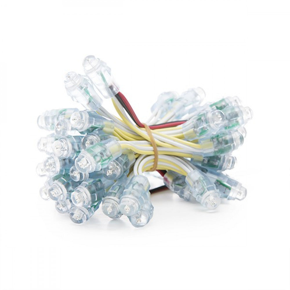 Pixel LED 0.1W 2Lm 12Mm 5V Epistar (Cadena 50 Unidades) Amarillo 50.000H