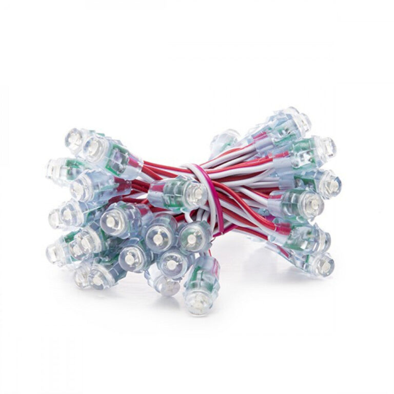 Pixel LED 0.1W 2Lm 12Mm 5V Epistar (Cadena 50 Unidades) Rojo 50.000H