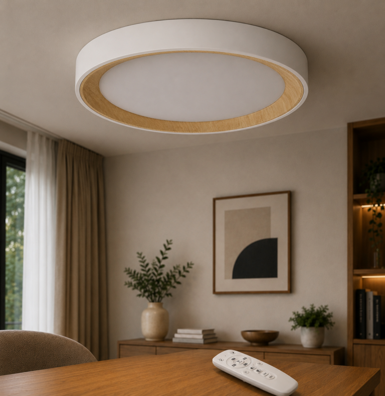 Plafón LED Decorativo 36W CCT 3000-6000ºK (Tonalidad Luz Regulable) Control Remoto Acabado Blanco