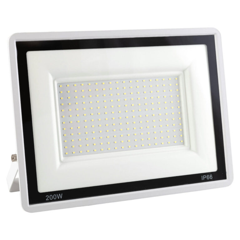 Proyector LED 200W 16.000Lm 6000ºK IP66 Regulable 60,000H Acabado Blanco