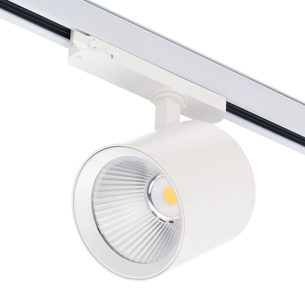 Proyector LED para carril trifásico 40W Carnicerías Driver Lifud Flicker Free Blanco
