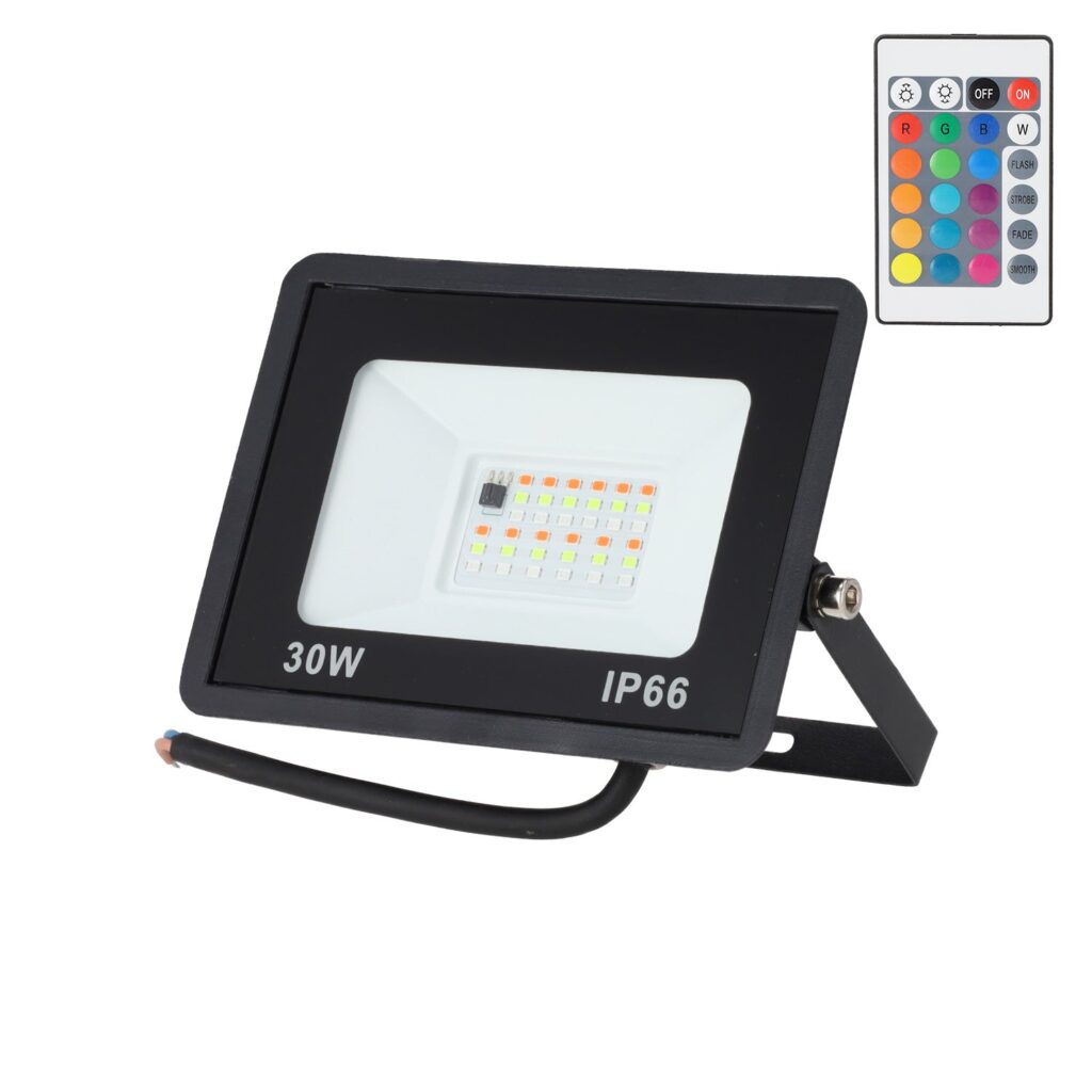 Proyector LED RGBW con Control Remoto 30W