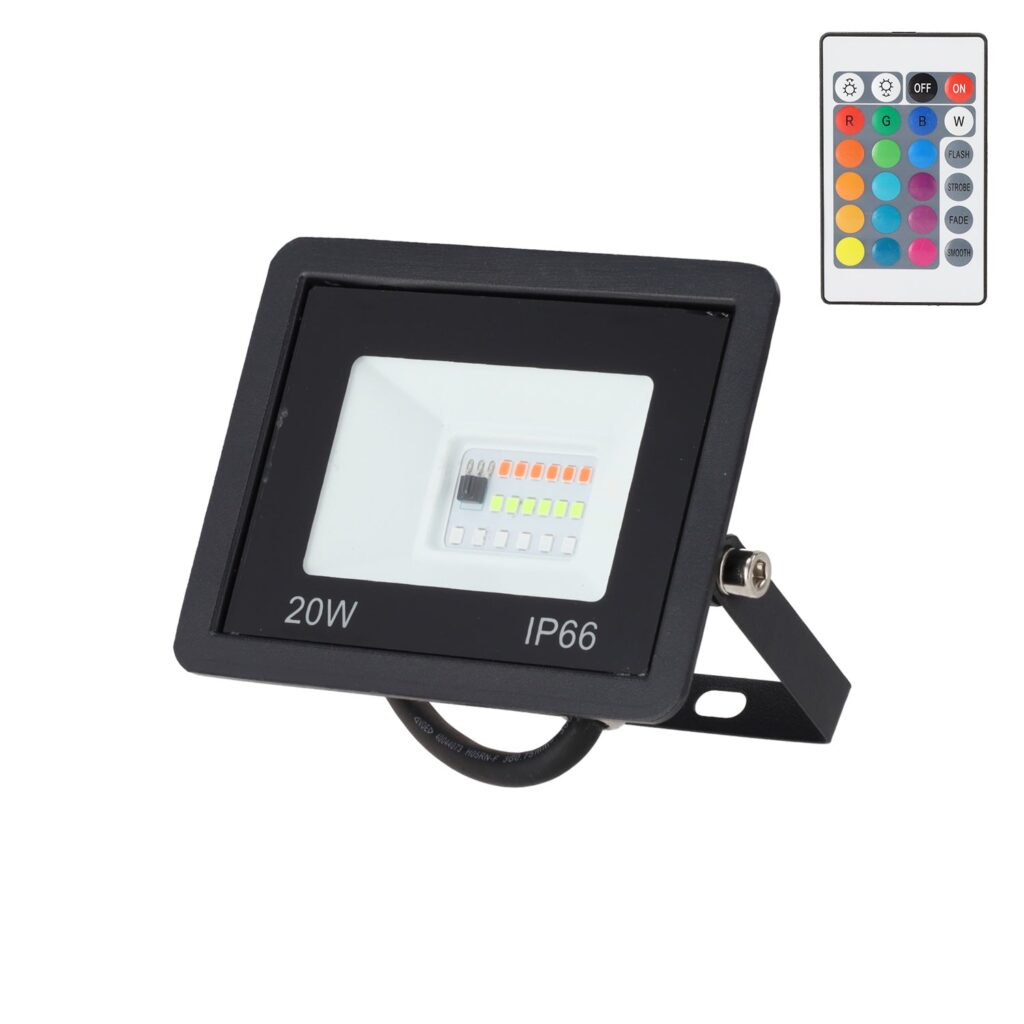 Proyector LED RGBW con Mando a Distancia 20W