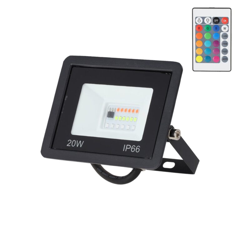 Proyector LED RGBW con Mando a Distancia 20W