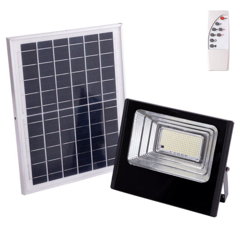 Proyector LED Solar 100W 6500K Panel: 6V/12W Battery: 3.2V/8000MaH Remote Control