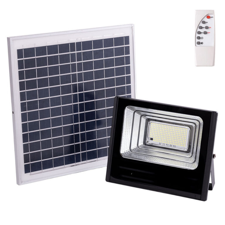 Proyector LED Solar 120W 6500K Panel: 6V/15W Batería: 3,2V/8000MaH Control Remoto