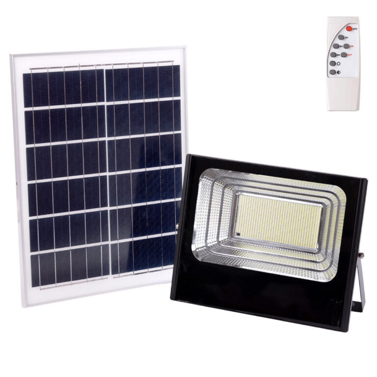 Proyector LED Solar 200W 6500K Panel: 6V/20W Batería: 3,2V/15000MaH Control Remoto