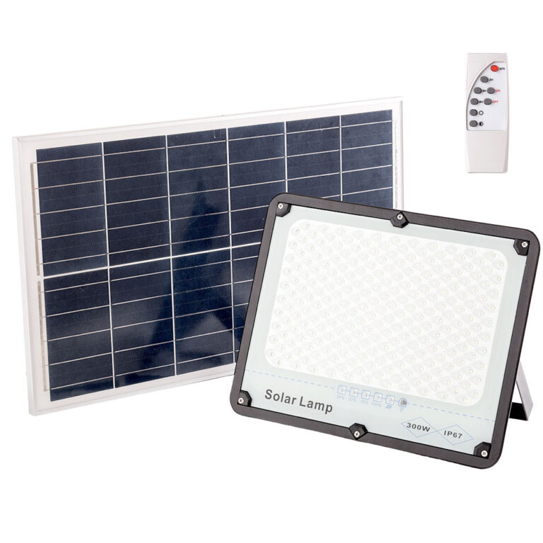 Proyector LED Solar 300W Panel Solar/Batería [WR-MTX-300W-CW]