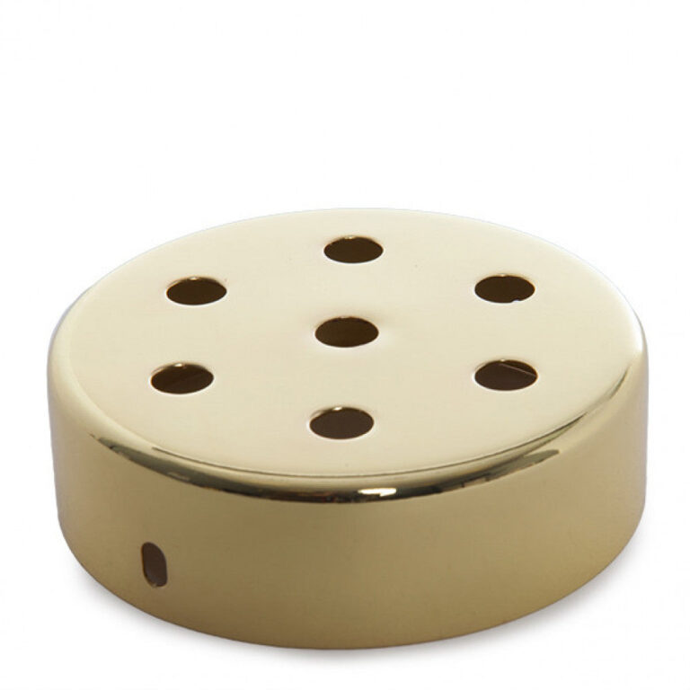 Rosetón Metálico Dorado Ø 100Mm - 7 Agujeros [AM-AR096