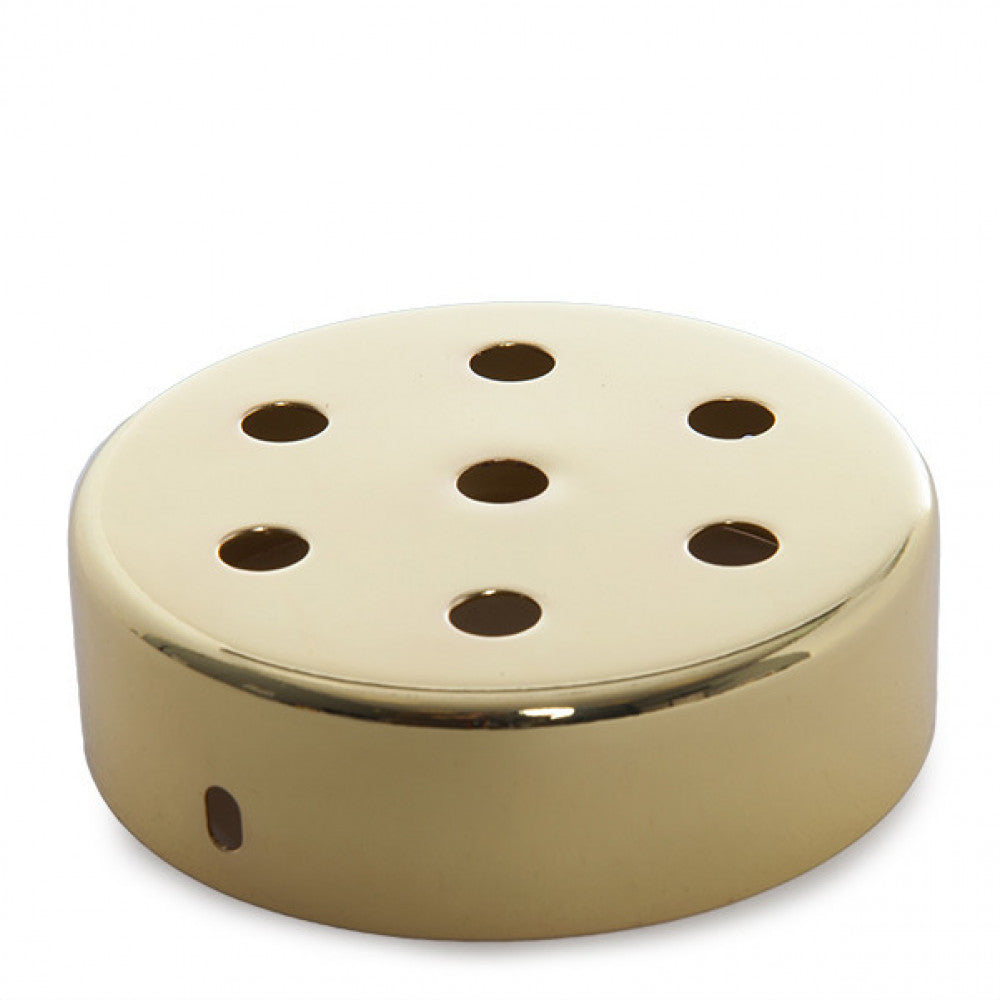 Rosetón Metálico Dorado Ø 100Mm - 7 Agujeros [AM-AR096