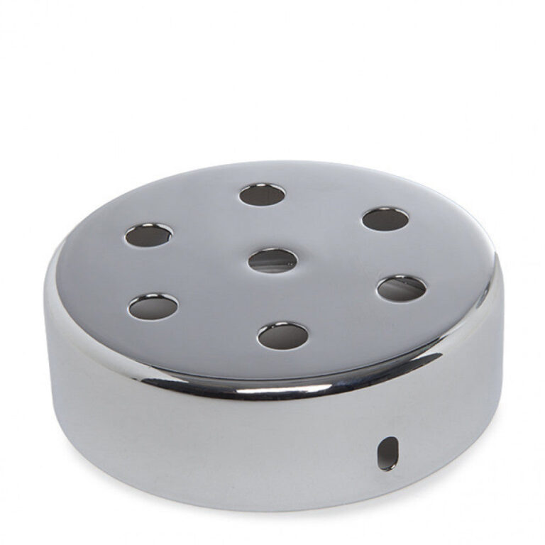 Rosetón Metálico Plateado Ø 100Mm - 7 Agujeros [AM-AR092