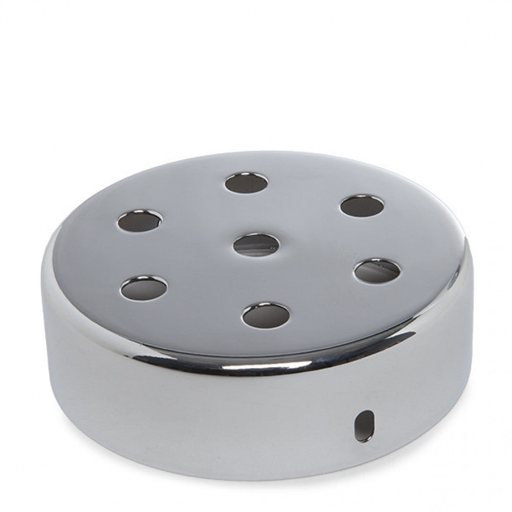 Rosetón Metálico Plateado Ø 100Mm - 7 Agujeros [AM-AR092
