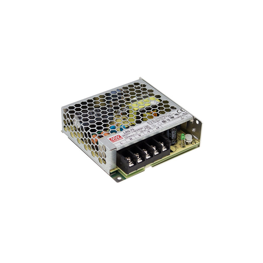 RS-75-5 Transformador MEANWELL Entrada 88-264VAC Salida 5VDC 12 A 60W Aislamiento 3000 VAC