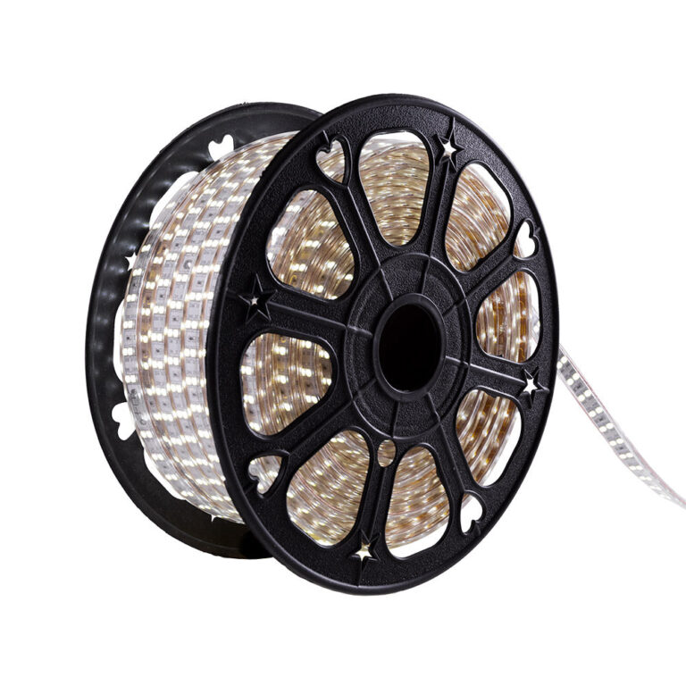 Tira de 120 LEDs/M 500W 1.000Lm 6000ºK SMD5050 220VAC IP65 x50M 40.000H