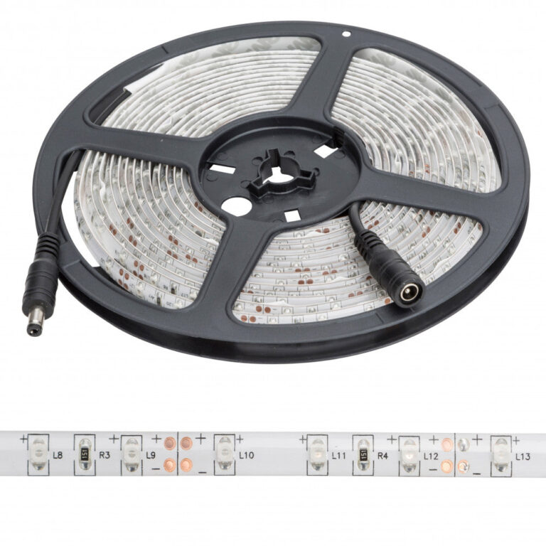 Tira de 300 LEDs 24W 1.200Lm CRI85 6000ºK SMD3528 12VDC IP65 x5M 40.000H