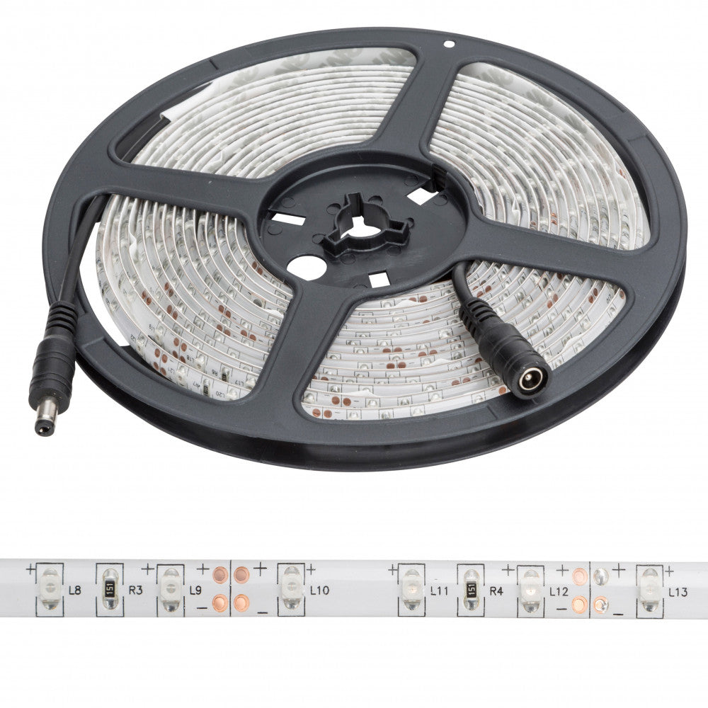 Tira de 300 LEDs 24W 1.200Lm CRI85 6000ºK SMD3528 12VDC IP65 x5M 40.000H