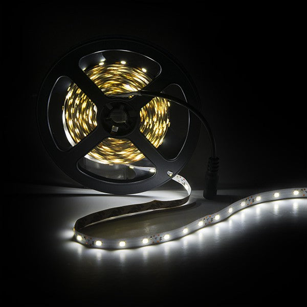 Tira de 300 LEDs 24W 1.200Lm CRI85 6000ºK SMD3528 12VDC x5M 40.000H
