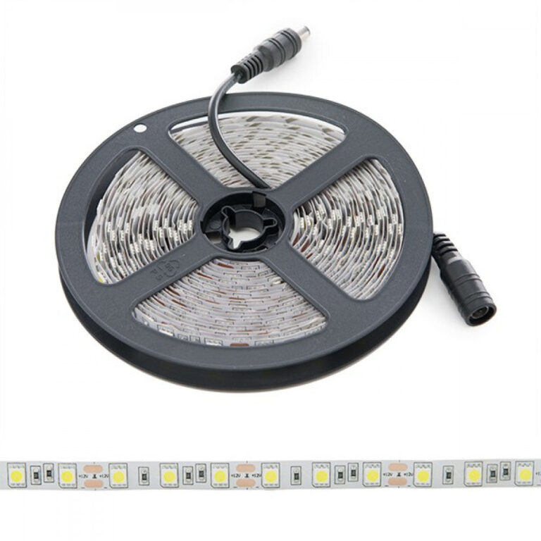 Tira de 300 LEDs 72W 3.780Lm CRI85 6000ºK SMD5050 12VDC x5M 40.000H