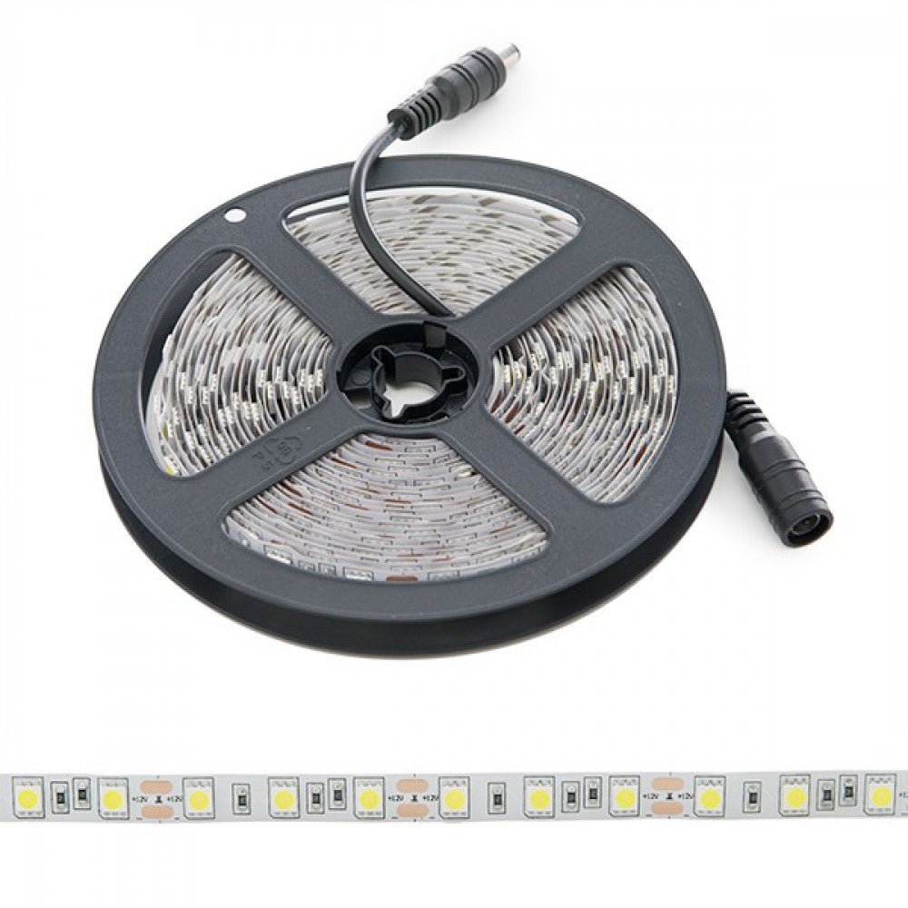 Tira de 300 LEDs 72W 3.780Lm CRI85 6000ºK SMD5050 12VDC x5M 40.000H