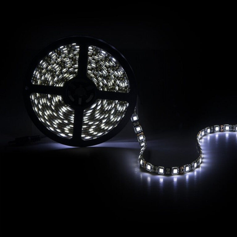 Tira de 300 LEDs 72W 4.200Lm CRI85 6000ºK SMD5050 12VDC IP65 Pcb Negro x5M 40.000H [CA-5050-300-IP65-B-CW]