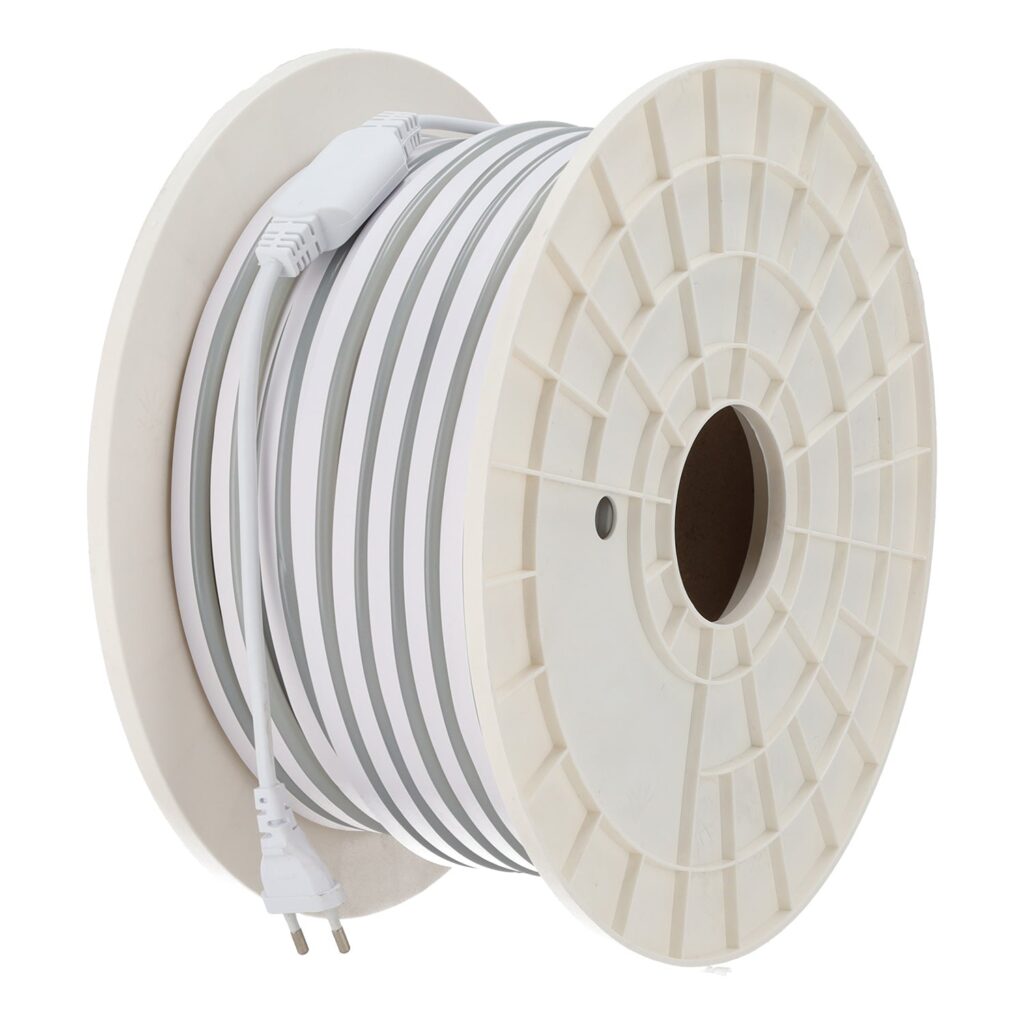 Tira Flexible LED 10W/M 220VAC 120LEDs/M SMD2835 IP65 6000ºK 50 Metros
