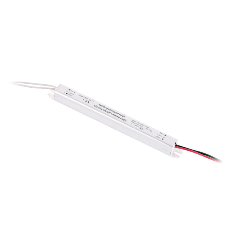Transformador LED Ultrafina 18W 12VDC_110V-220V/AC IP20