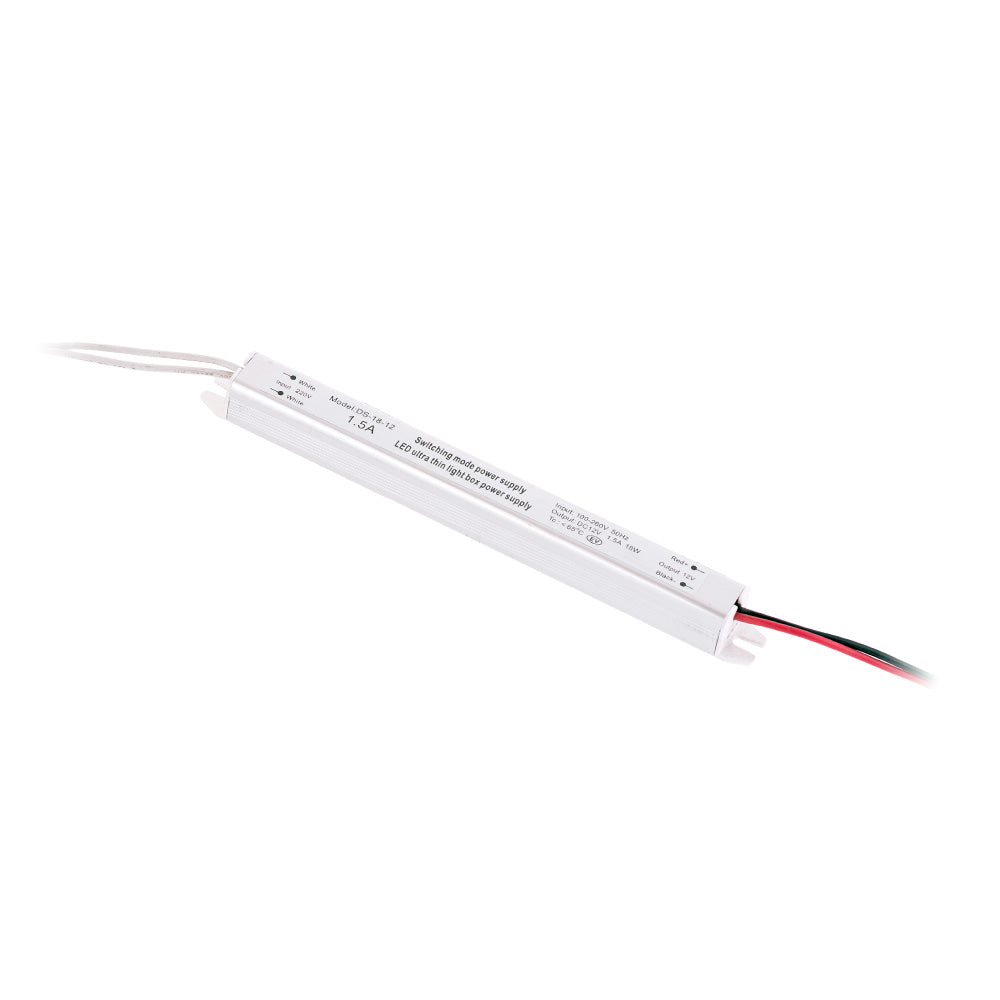 Transformador LED Ultrafina 18W 12VDC_110V-220V/AC IP20