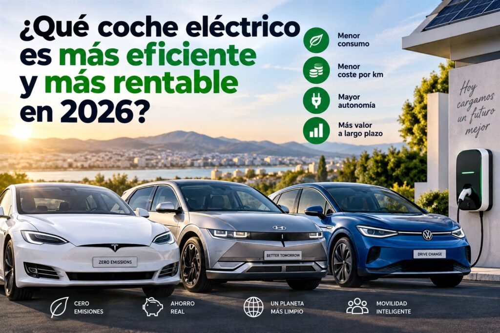 Coches eléctricos eficientes y rentables comparados por autonomía y coste