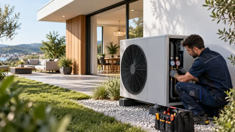 Mantenimiento de una unidad exterior de climatización y aerotermia